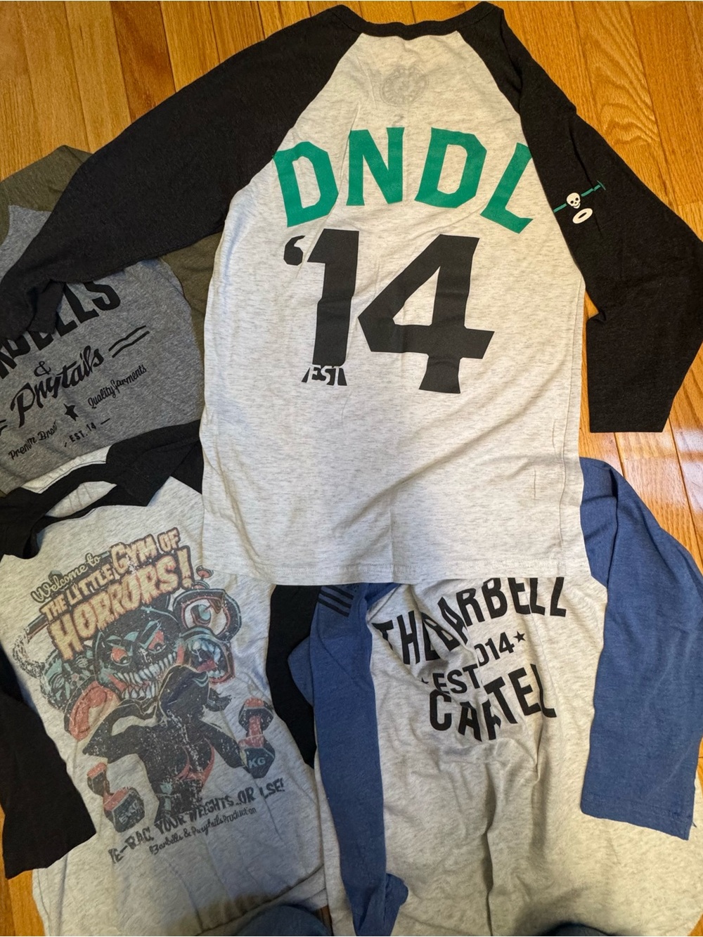 RARE 4 Lifting Shirts Barbell Cartel Barbells Ponytails Doughnuts and Deadlifts - Picture 6 of 7